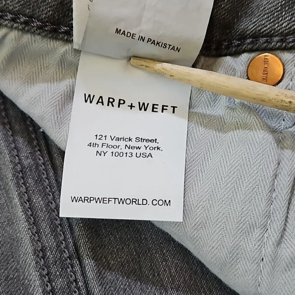 Warp + Weft Ord Jeans Men's W31 L32‎ Chicago Straight Smoke Gray Quiet Luxury